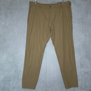 Lululemon ABC Pants Slim Fit Khaki Mens Size 44 Tech Stretch Casual